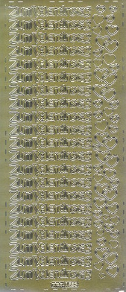 523g Sticker Zum Valentinstag gold