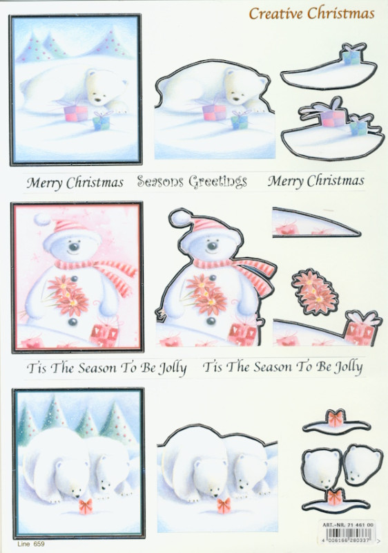7146100 3D Stanzbogen Weihnachten Snow