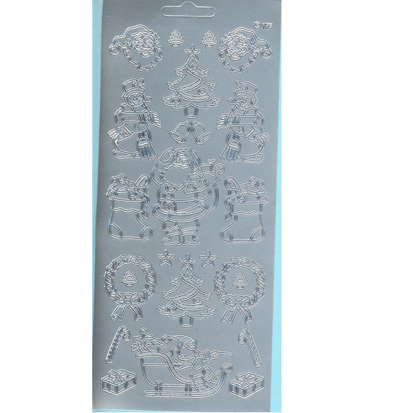 cl101s Sticker Xmas silber