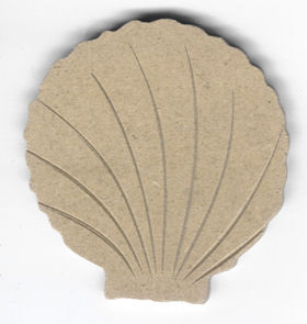 08400009 Holz Dekor Muschel rund 8x7,3cm