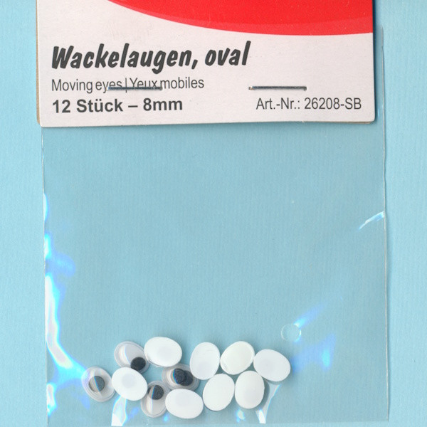 26208-SB Wackelaugen oval 8mm 12 Stück