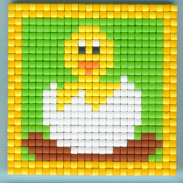 77632 Pixelhobby Set kleine Basisplatte Küken