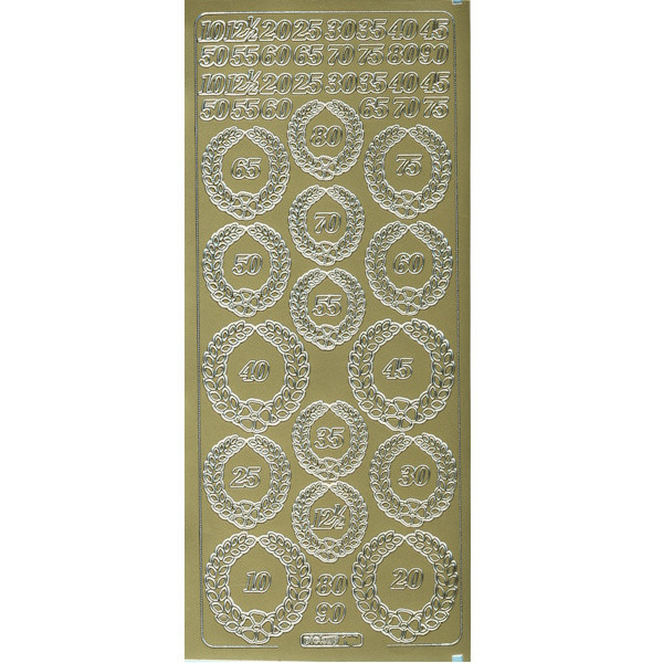 pu1201g Sticker Jubiläum 2 gold