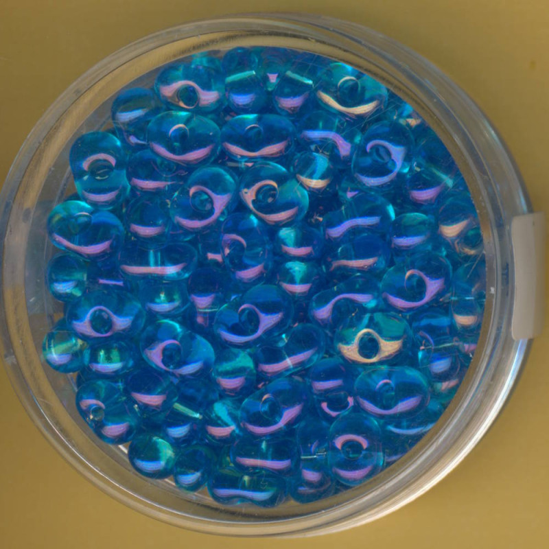 9644-1034 Farfalle Perlen 6,5x3,2mm aqua AB 17g