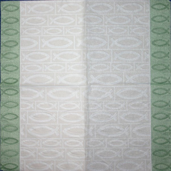Serviette Fisch-Symbol