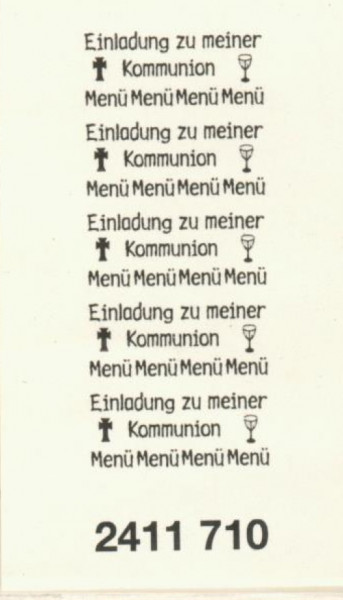 2411710 Duo Sticker Einladung Kommunion doppelseitig klebend