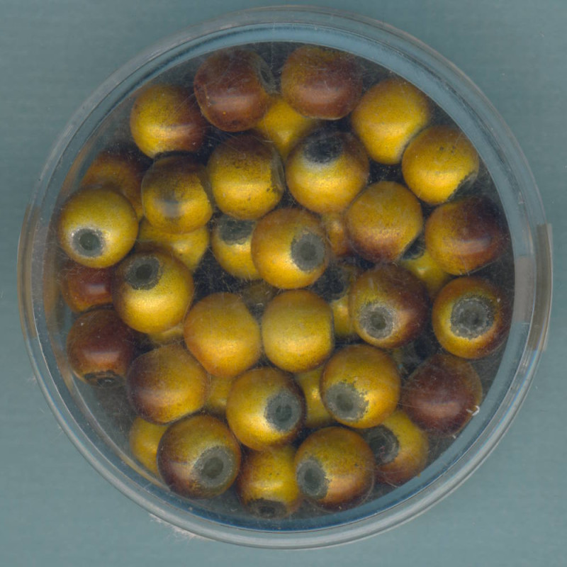 0733-06374 Miracle-Beads 6mm gelb-braun 40 Stück