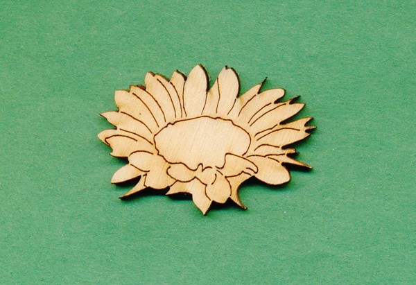 Holz-Deko Sonnenblumenblüte 40mm