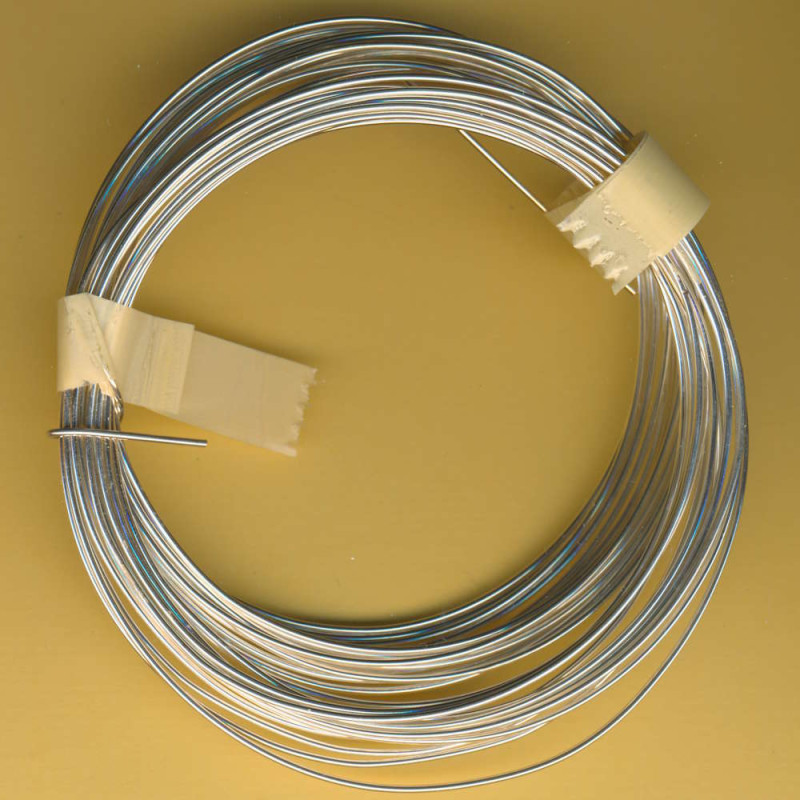 198008 Silberdraht 0,8mm mit Kupferkern 6m