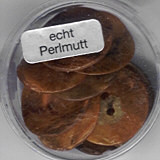 63906002 Perlmutt 2-Loch Ronde 20mm orange