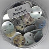 Perlmutt 2-Loch Ronde 10mm natur