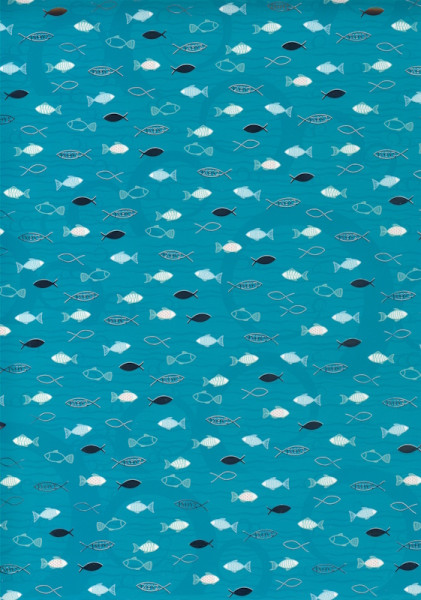 4772735 Fotokarton A4 Fische türkis silber