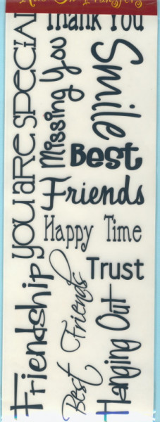 111412 Rub-On Transfer Sticker Freundschaft 1