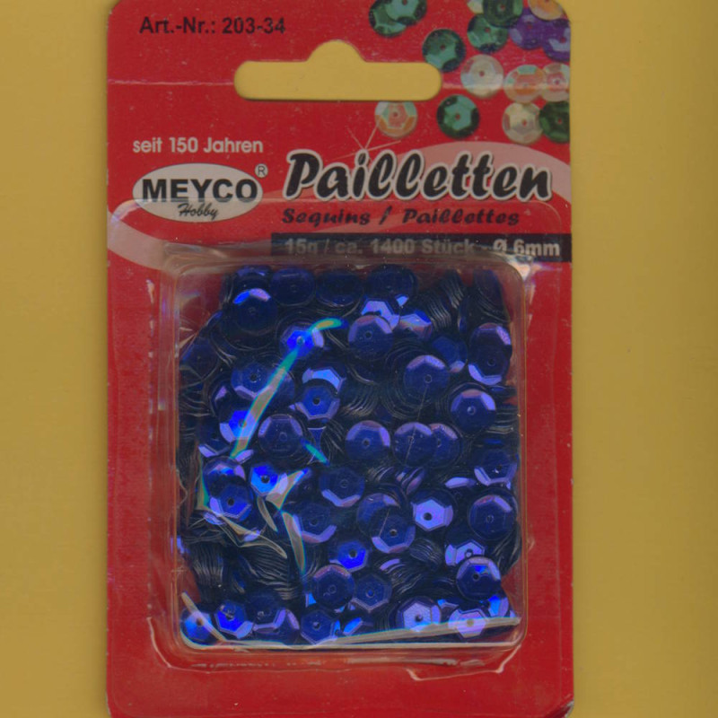20334 Pailletten gewölbt 6mm dunkelblau 15g