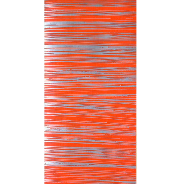 7008031 Kerzen Wachsplatte gestreift silber-orange 200x100mm