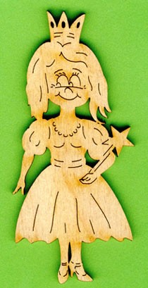 Holz-Deko Prinzessin stehend 10cm