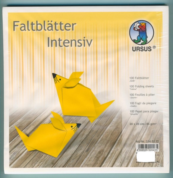 3145112_Faltblätter-Intensiv-20x20cm-gelb-100-Stück-65g
