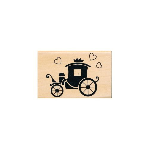 70380221 Holzstempel Hochzeit Kutsche 4,5x3,5cm