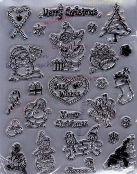 9452711 Transparente Stempel Weihnachten 14 x 18cm