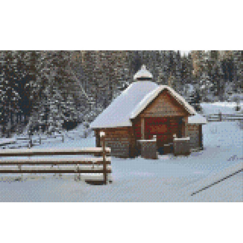 808026 Pixelhobby Klassik Set Haus im Schnee