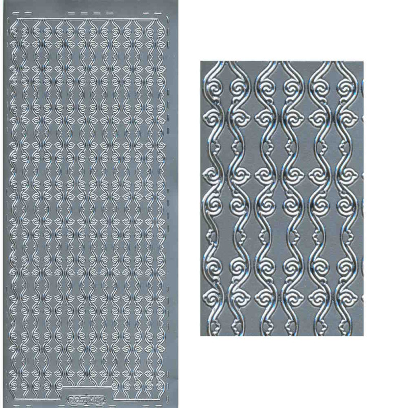 pu407s Sticker Linien 3 silber