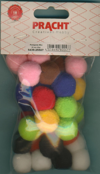 543925507 Pompons 25mm mix 35 Stück