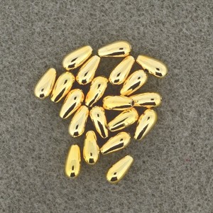 071308934 Wachsperlen Tropfen 4x8mm gold metallic 20 Stück