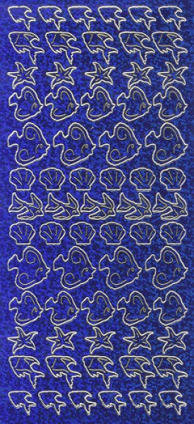 cl803hb Sticker Fische hologramm blau