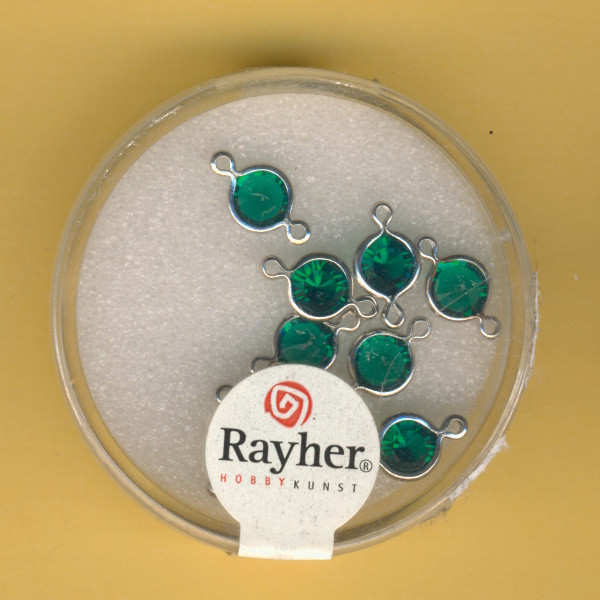 14295438 Swarovski Accessoires rund 11mm grün 9 Stück