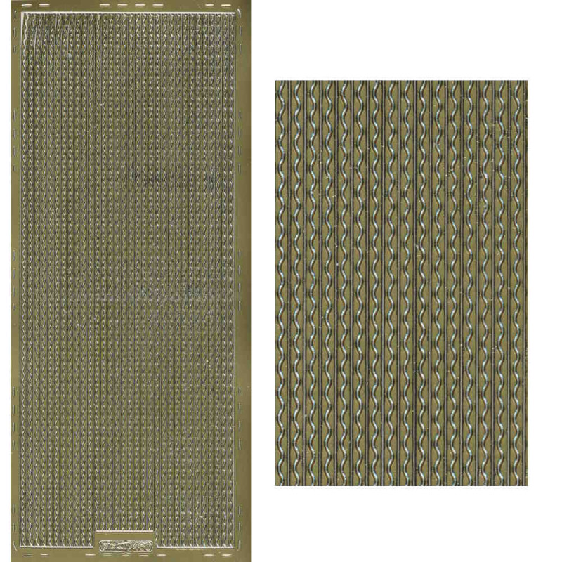 pu460g Sticker Linien 33 gold