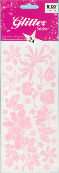 073730000 Glitter Sticker Floral 1