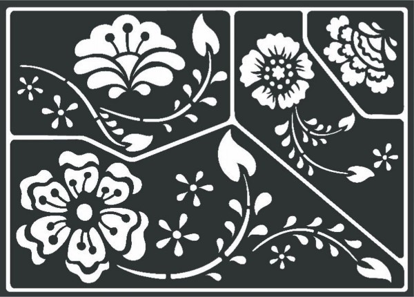 Window Style Designschablone 'Classic Flowers' DIN A 3