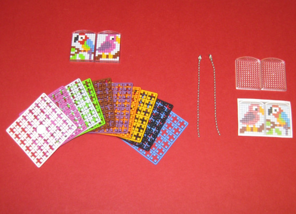 77733 Pixelhobby Medaillon Set Papageien