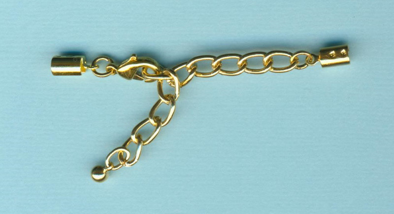 550603931 Schmuckverschluss mit Verlängerungskettchen 3mm gold