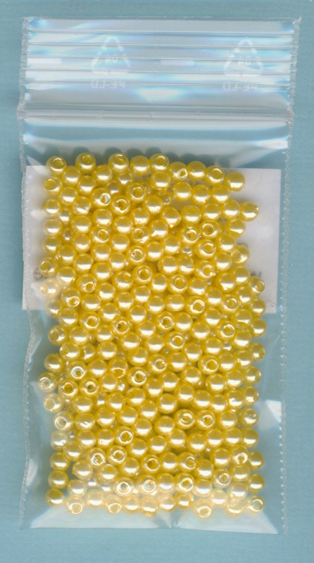1130907 Wachsperlen 3mm gelb 4g