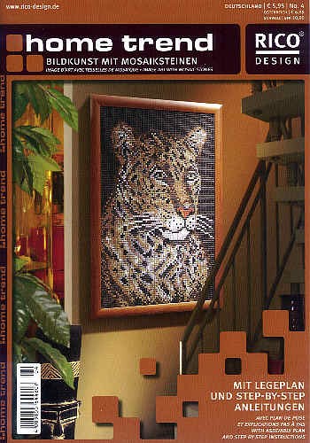 982040000 Buch Bildkunst mit Mosaiksteinen Leopard