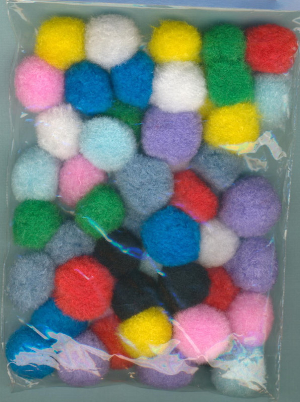 74959 Pompons 20mm farbmix 50 Stück