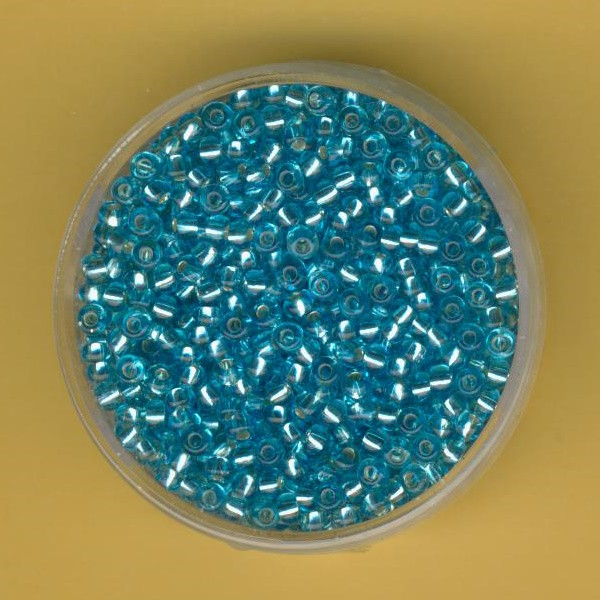 92784 Rocailles 2,6mm blau Silbereinzug 17g