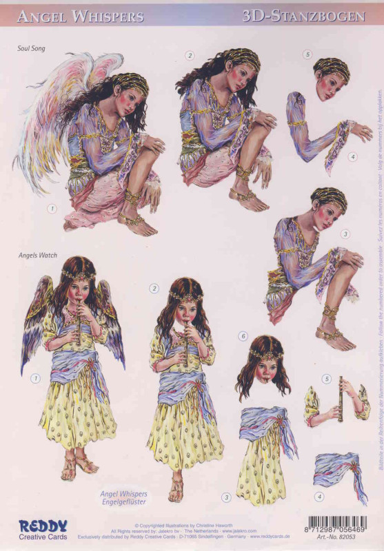 82053 3D Stanzbogen A4 Angel Whispers 3