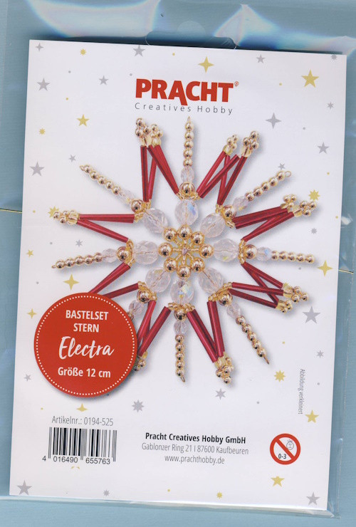 0194525 Bastelset Drahtstern Electra gold-rot 12cm