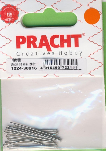 1224-30916 Nietstifte 30mm platin 20 Stück