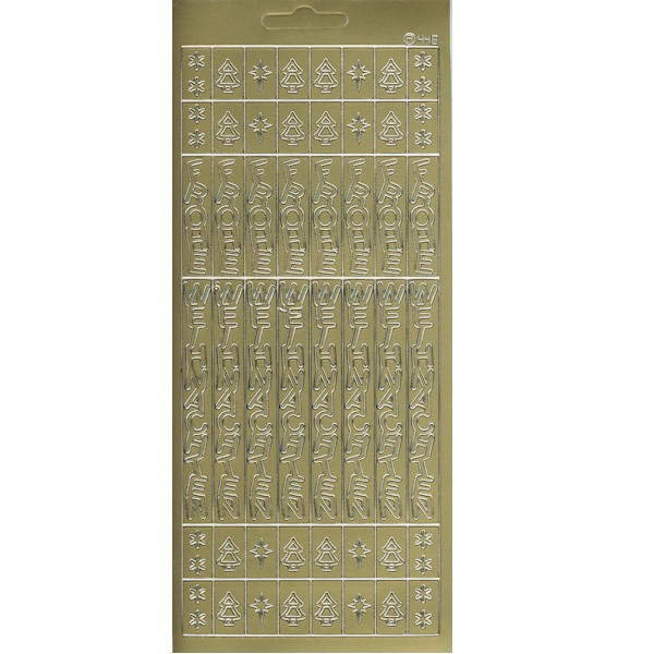 cl448g Sticker Frohe Weihnachten 7 gold