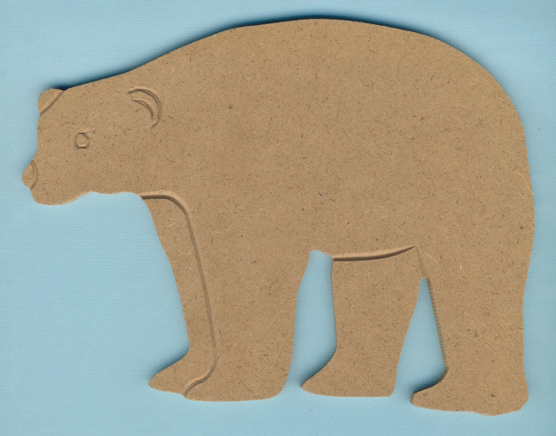 078190010 Holz Dekor Eisbär 16,6x12,7cm