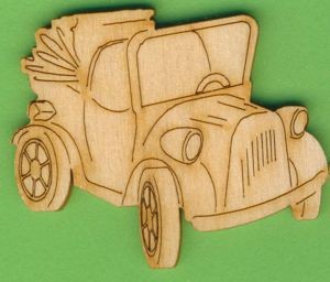 Holz-Deko Oldtimer 6cm