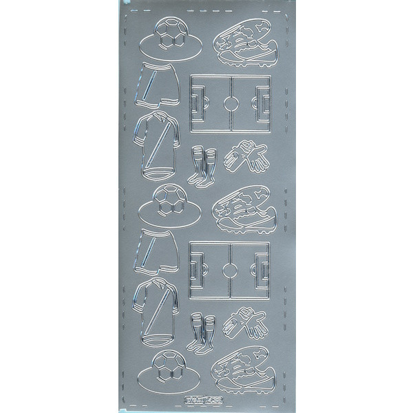 pu438s Sticker Fußball 3 silber