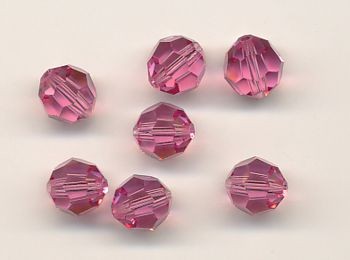 42754 Swarovski Rundschliffperlen 6mm rosa 7 Stück