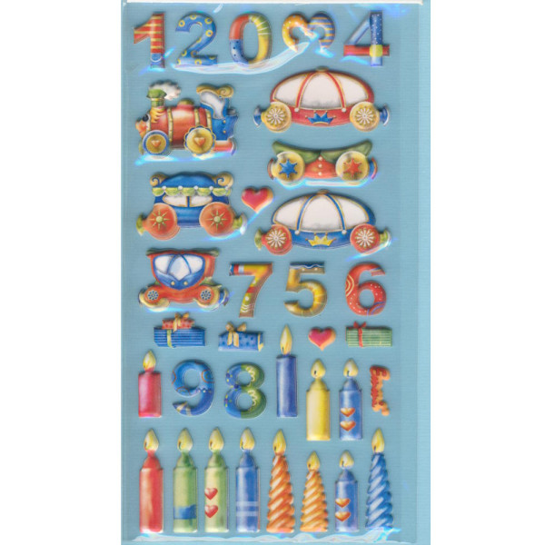 3451184 Creapop Softysticker Happy Birthday Eisenbahn