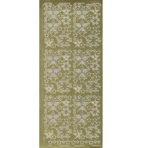 pu059g Sticker Sterne 13 gold