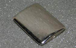 66400130 Metallperle Kissen silber 5x25x35mm