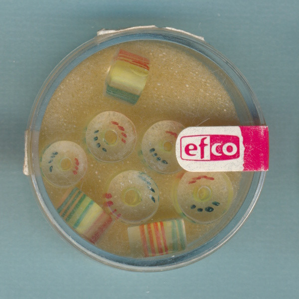 2115707 Glasperlen Style Walze 9x6mm gelb blau rot 8 Stück